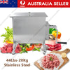 44lbs Manual Meat Mixer Meat Blender Grinding Machine Stainless Steel w/Lid AU