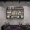3-Tier Metal Wine Rack with LED Light Wine Bottle Shelf For Home Bar Display AU