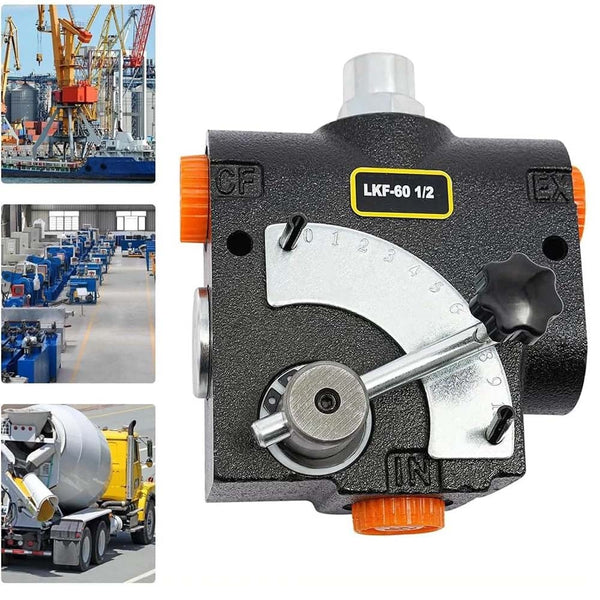 1/2'G Hydraulic Adjustable Variable Flow Control Valve with Relief 0-16 GPM
