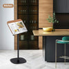 2-in-1 Floor Book&Laptop Lectern Stand Adjustable Angle Wooden Reading Holder