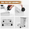 60L Removable Rubbish Bin 3 Compartment Trash Can Waste Rubbish Recycling