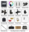 Overhead 360 Photo Booth for Big Parties w/ Rotating Ring Light for Wedding AU