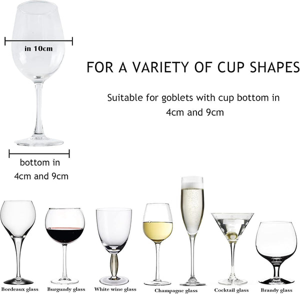 4PCS Wine Glass Racks Metal Wine Glass Holder for Kitchen Bar Decor Wall Mounted