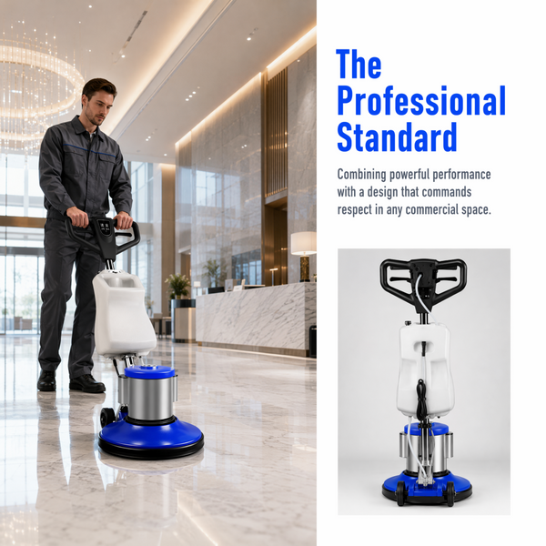 17" 1200W Commercial Orbital Scrubber &Polisher Hard Floor Buffer Carpet Cleaner