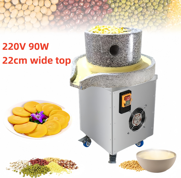 Electric Stone Mill with Wheels Grinding Wet/Dry Soybean Milk Wheat Flour AU