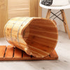 Foot Bucket With Steam Machine Wooden Basin for Soaking Tub W/Massager and Lid
