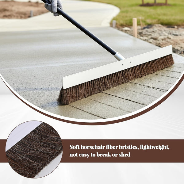 Aluminum Backed Concrete Broom 1220mm Concrete Broom for Driveways Wet Concrete