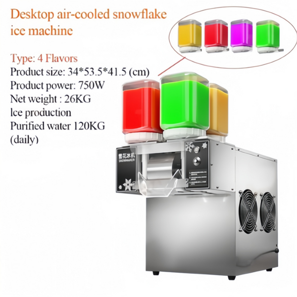 Snowflake Ice Maker Snow Shaver Device Commercial Ice Cream Shaving Machines