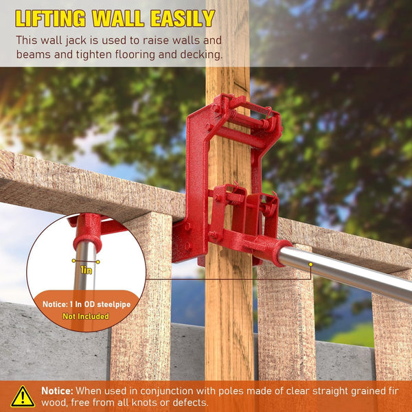 Portable Wall Jack for Lifting Wall Beams Iron Jack Capacity of Lifting 1000 lbs