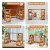 3 Tier Cupcake Stand Wooden Foldable Cake Stand with Removable Trays for Party