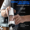 2pcs Electric Salt And Pepper Grinder Set Rechargeable Auto Mill w/Charging Base
