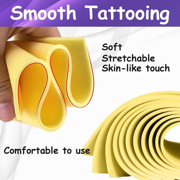 5/10PCS Tattoo Practice Fake Skin A4 3mm Thick  Reusable Silicone Double Sided
