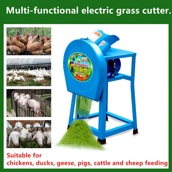 Hay Cutter Machine Electronic Grass Chaff Cutter Pig Animal Feed Hay Crusher