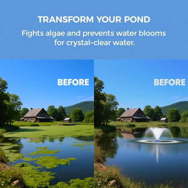 25000GPH Fountain Aerator Pump Stainless Steel Pond Large Water Aerator Floating