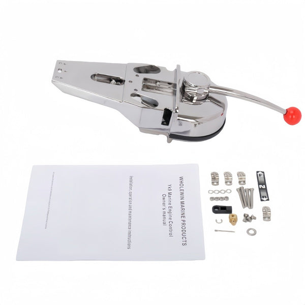 Universal Boat Single Lever Marine Engine Control Handle Top Mount Control Box