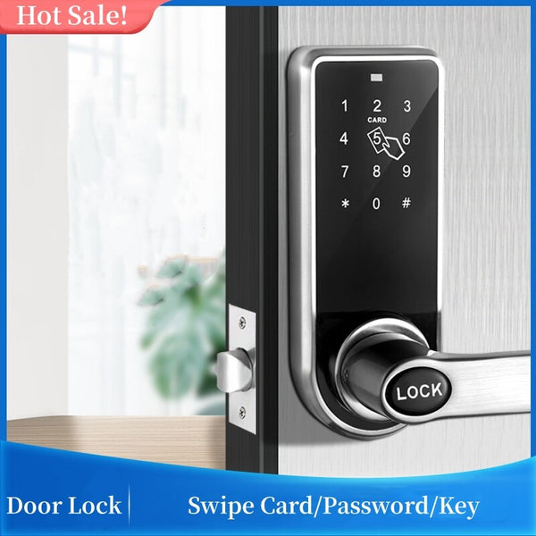 Electronic Door Lock 3-in-1 Password RFID Card Touchscreen Keypad Smart Lock