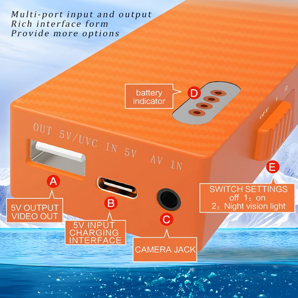 HD Professional Fishing Camera Underwater Recorder Mobile Access Super Depth