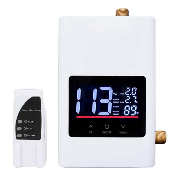 ElectricTankless Water Heater Instant Hot Water w/Remote Control&Digital Display