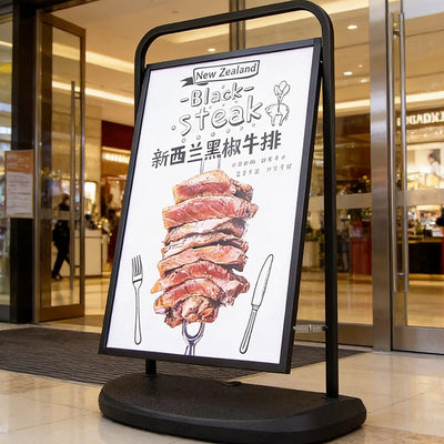 Outdoor Poster Stand Sign/Poster Holder Dual Use Advertising Display Stand