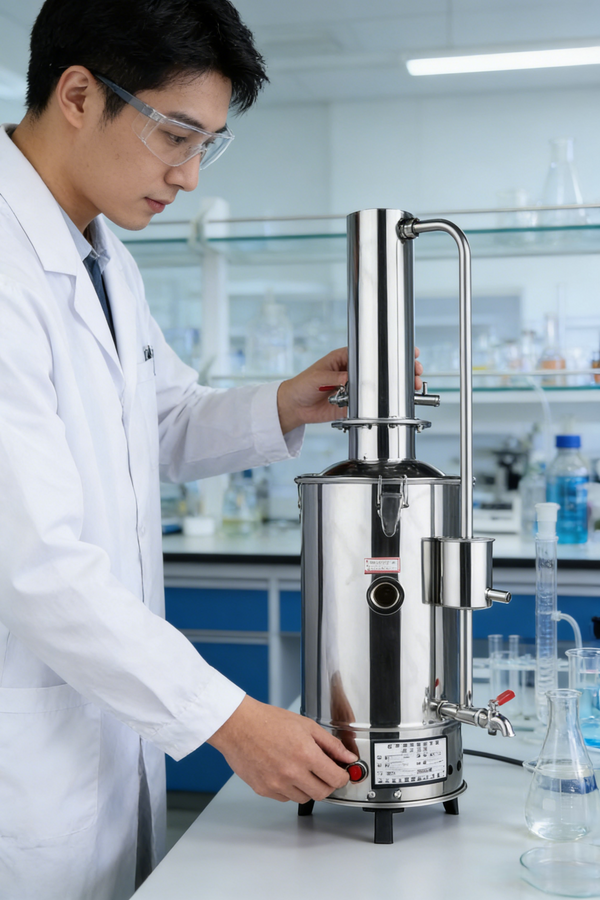 5L/h Water Distiller Purifier Machine Laboratory Auto Control Stainless Steel AU