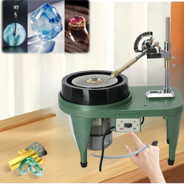 180W Gem Faceting Machine&Flat Grinder Jewel Polisher Crystal Engraving Drilling