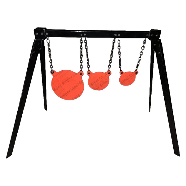 AR500 Steel Target Combo 8" Gong Target Outdoor Hanging Steel Shooting Targets