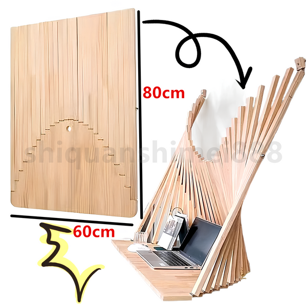 Wall Mounted Folding Desk Modern Style Wooden Art Decor Computer Table AU Stock