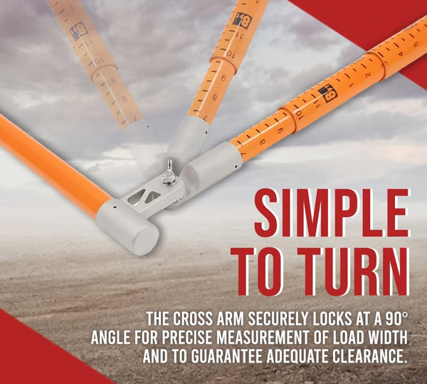 Load Height Measuring Stick Adjustable Pole Non-Conductive for Truck Trailer