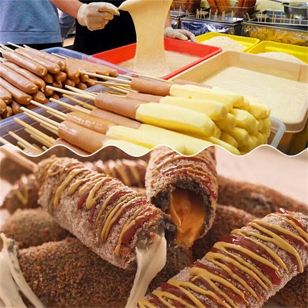 Commercial Electric Deep Fryer 12L Cheese Hot Dog Fryer Corn Dogs&Chip Cooker