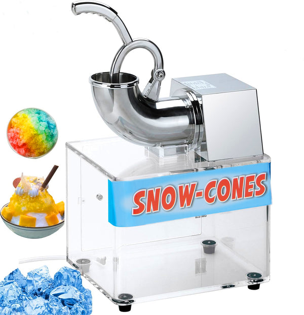 200W Electric Ice Shaver Machine Snow Cone Machine  Acrylic Crushed Ice Maker