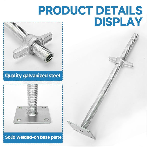 4 Pack Adjustable Leveling Jacks Feet 18/24" Baker-Style Scaffolding Equipment