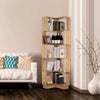5 Tier Corner Bookshelf Storage Large Wooden Open Storage Display Stand 1.75m AU