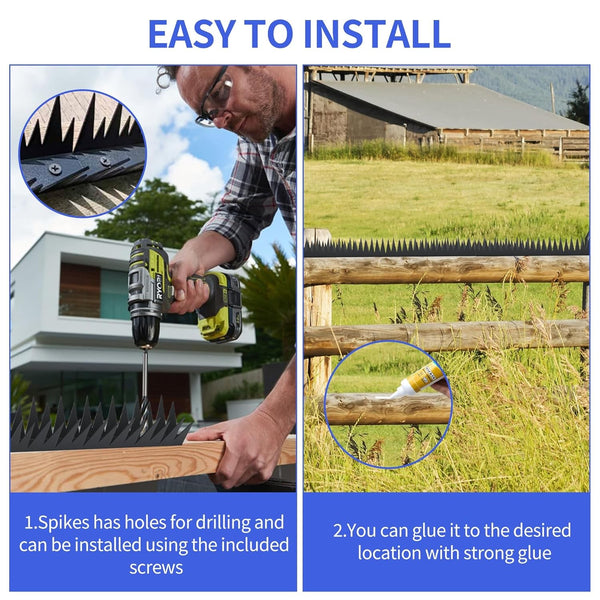 6x Metel Bird Spikes Deterrent Anti Cat Human Spiked Fence Mouse Pest Control AU