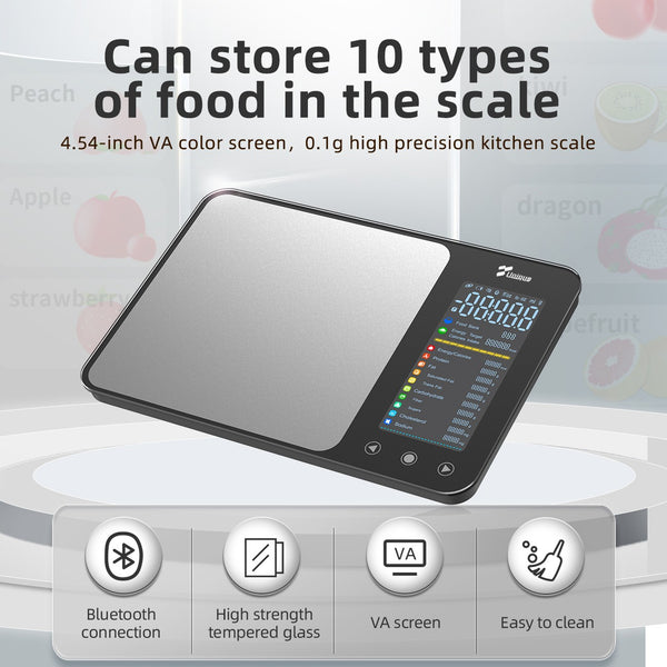 Smart Kitchen Scale Food Calorie Protein Fat Carbs Nutritional Calculator 11LBS