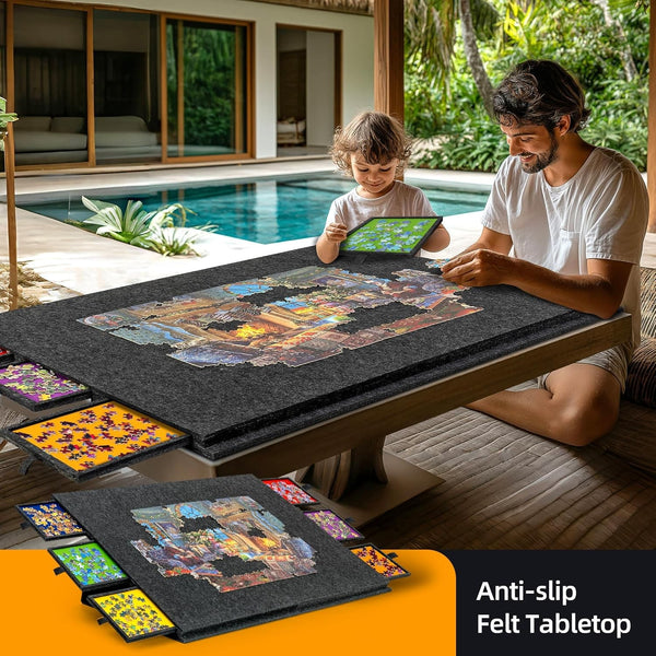 2000Pcs jigsaw Puzzle Board with 2-in-1 Stand Tilting & Foldable Puzzle Table AU