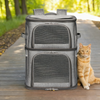 Double Compartment Pet Carrier Backpack for Small Cats and Dogs Cat Travel Bag
