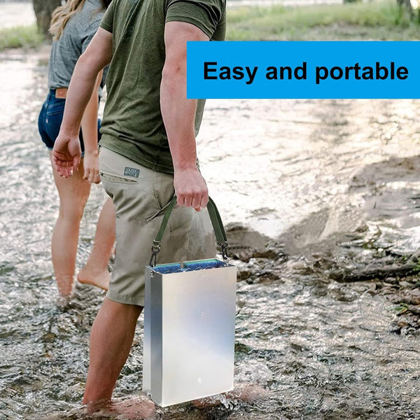Gold Panning Kit With Sluice Box 50" Folding Aluminum Gold Mining Equipment