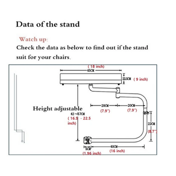 Ergonomic Laptop/Keyboard/Mouse Stand/Mount/Holder for Chair