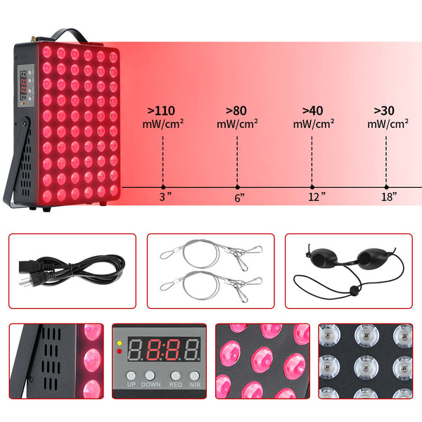 Red Light Therapy for Body 660nm 850nm Near Infrared Light Therapy Panel W/Stand