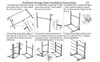 4-Boards Surfboard Storage Rack Surfboard Metal Rack for Kayak SUP Wakeboard
