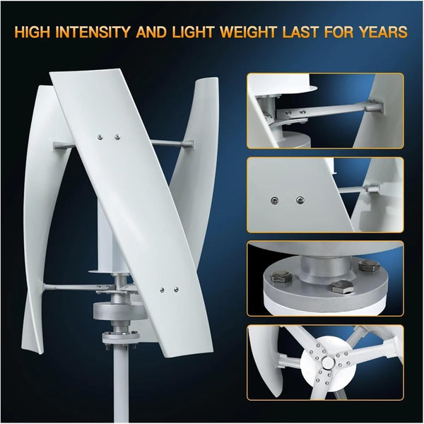 3KW 24V Vertical Axis Wind Turbine Generator Wind Turbine Intelligent Controller
