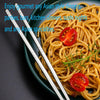 10 Pairs Stainless Steel Chopsticks Reusable Square NonSlip Chop Sticks Gift Set