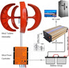 5 Blades Wind Turbine Generator Vertical Axis w/ DC 24V Controller Clean Energy