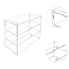 2/3 Tier Acrylic Display Case for Collectibles Figures Cupcake Dustproof Cabinet