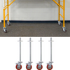 4 Pack 6" Adjustable Leveling Scaffolding Wheels Scaffolding Caster 79cm Long AU