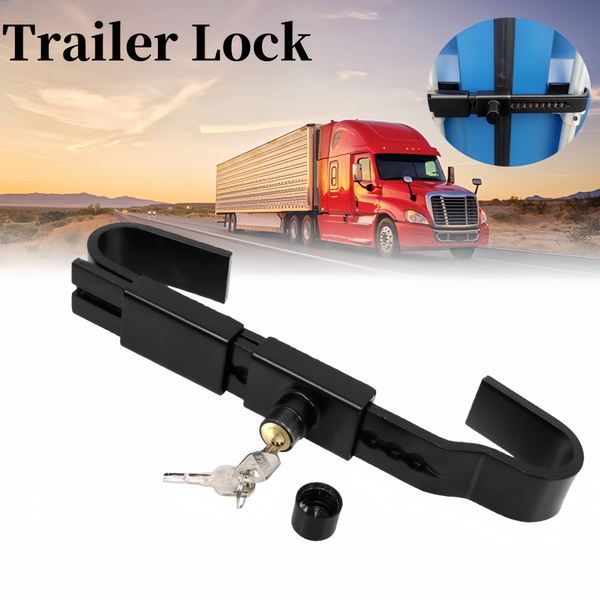Shipping Container Lock Adjustable Steel Cargo Trailer Lock with 2 Keys & Cover