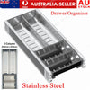 Drawer Organiser Stainless Steel Kitchen Cabinet Cutlery Utensil Holder Tray