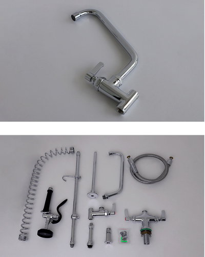 47" Commercial Pre-Rinse Sprayer High Pressure Washing Kitchen Sink Faucet AU
