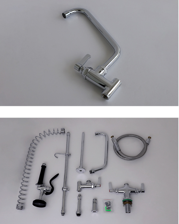 47" Commercial Pre-Rinse Sprayer High Pressure Washing Kitchen Sink Faucet AU
