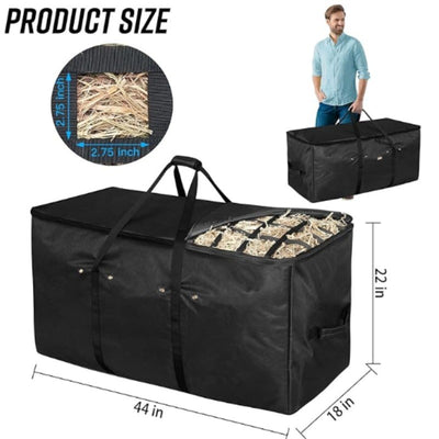 Horse Hay Bag Slow Feeder Hay Bag Large Capacity Feeding Straw Bag with Holes